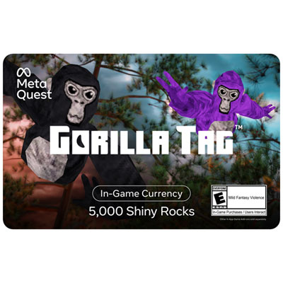 Carte-Cadeau Meta Quest - 5000 Unités Shiny Rocks Pour Gorilla Tag - Téléchargement Numérique