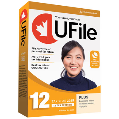 UFile Tax Year 2025 (PC) - 12 Returns - English - Digital Download