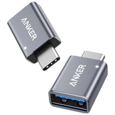 Adaptateur Usb-A À Usb-C D'anker (B8731Ja1-5) - Ensemble De 2 - Gris
