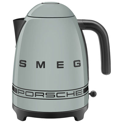 Bouilloire Électrique Années 50 De Smeg X Porsche - 1,7 L - Gris Vert - Partenaire De Détail Exclusif