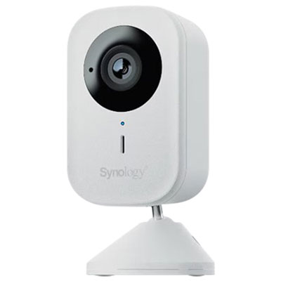 Synology AI-Powered Wired Wi-Fi Indoor/Outdoor 2K 4MP Security Camera (CC400W) - White