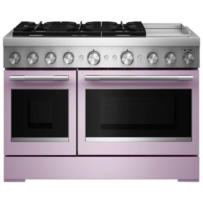 "KitchenAid 48"" 6.3 Cu. Ft. True Convection Free-Standing 6-Burner Dual Fuel Range w/Electric Griddle (KFDD948SWF) - Wildflower"