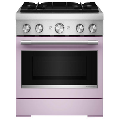 KitchenAid 30" 4.1 Cu. Ft. True Convection Free-Standing 4-Burner Dual Fuel Range (KFDS930SWF) - Wildflower
