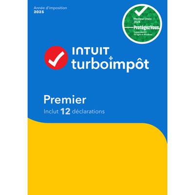 TurboImpôt Premier 2025 (PC) - 1 User - 12 Returns - French - Digital Download