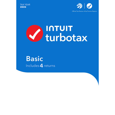 TurboTax Basic 2025 (PC) - 1 User - 4 Returns - English - Digital Download