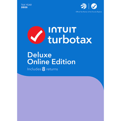 TurboTax Deluxe Online Edition 2025 (PC) - 1 User - 8 Returns - English - Digital Download