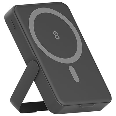 Chargeur Portable Sans Fil Magsafe 20 W 10 000 Mah Piston Power De Logiix Avec Support - Noir Great Charge and not big neither heavy