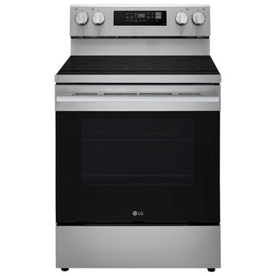 Cuisinière Autonome À Surface Lisse Avec Convection Véritable Et Friture À L'air 6,3 Pi³ 30 Po De Lg (Lren6321Ye) - Acier Inoxydable