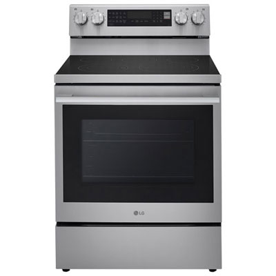 Boîte Ouverte - Cuisinière Électrique Autonome 5 Éléments Avec Convection Véritable Et Friture À L'air 6,3 Pi³ 30 Po De Lg - Acier Inoxydable - Parfait État