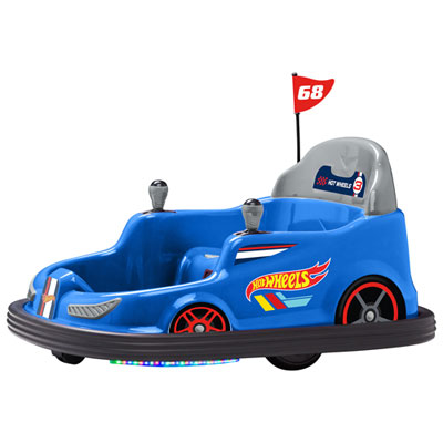 Jouet Porteur Auto Tamponneuse À Batterie 6 V Hot Wheels De Flybar - Bleu