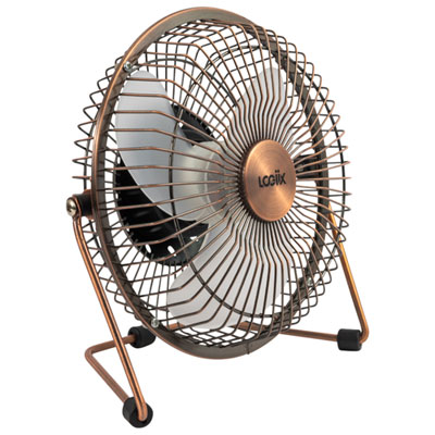 LOGiiX USB Retro Desk Fan - 8” - Bronze