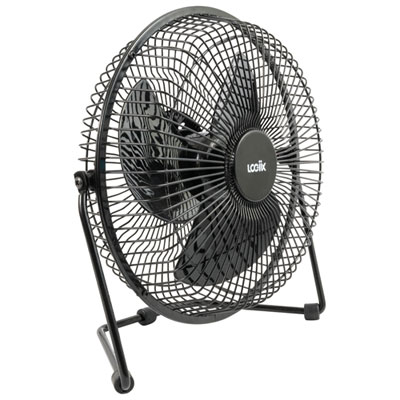 LOGiiX USB Retro Desk Fan - 10" - Black