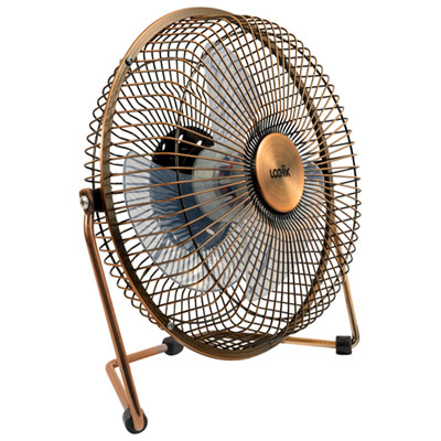 LOGiiX USB Retro Desk Fan - 10" - Bronze