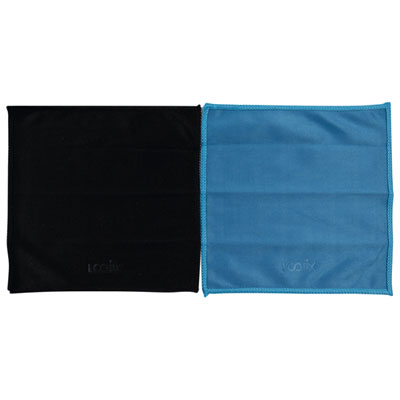 LOGiiX Microfibre Cloth Screen Cleaner - 2-Pack - Blue/Black