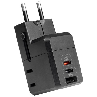 Adaptateur De Voyage 25 W World Traveler Lite Ii De Logiix - Noir