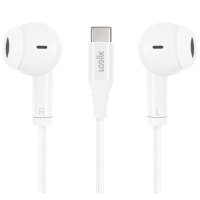 LOGiiX Vibrance Melody In-Ear Wired Earphones with USB-C Connector - White