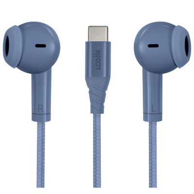 LOGiiX Vibrance Melody In-Ear Wired Earphones with USB-C Connector - Midnight Blue