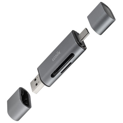 Lecteur De Cartes 2-En-1 Usb-C/a À Sd/microsd De Logiix