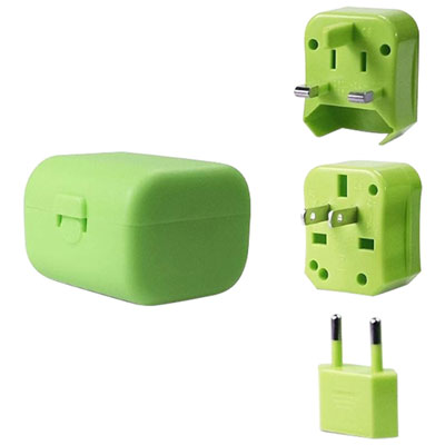 Ensemble D'adaptateurs De Voyage World Traveler Jet Setter De Logiix - Lime