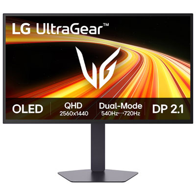 LG UltraGear 27" QHD 540Hz 0.02ms GTG OLED G-Sync FreeSync Gaming Monitor (27GX790B-B) - Black 