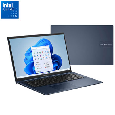Open Box - ASUS VivoBook 17.3" Laptop - Quiet Blue (Intel Core 5 120U/16GB RAM/1TB SSD/Windows 11)