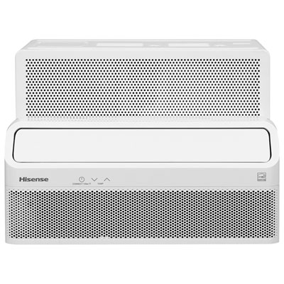 Climatiseur De Fenêtre 4-En-1 Ultramince De Hisense - 8000 Btu (Couverture De 350 Pi²) - 52 Db, Télécommande - Blanc