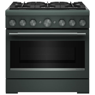 "KitchenAid 36"" 5.1 Cu. Ft. True Convection 6-Burner Freestanding Dual Fuel Air Fry Range (KFDS936SJP) - Juniper"