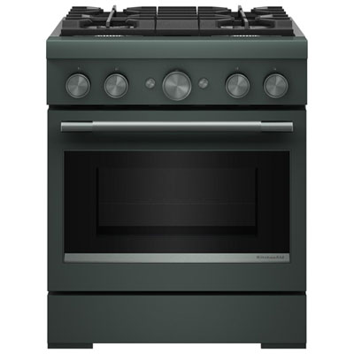 KitchenAid 30" 4.1 Cu. Ft. True Convection 4-Burner Dual Fuel Air Fry Range (KFDS930SJP) - Juniper