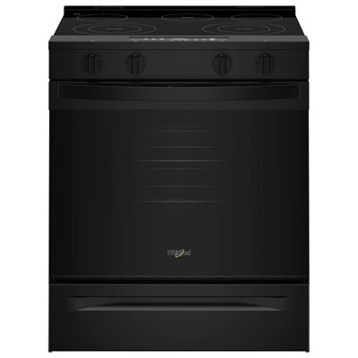 "Whirlpool 30"" 5.3 Cu. Ft. 5-Element Slide-In Electric Range (YWSES3330TB) - Black"