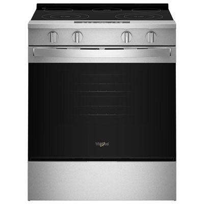 Whirlpool 30" 5.3 Cu Ft 5-Element Slide-In Electric Air Fry Range (YWSES4530TZ) -Fingerprint Resistant Stainless