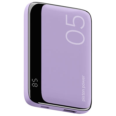 Chargeur Portable Usb-C/usb-A De 5000 Mah Vibrance Piston Power De Logiix - Lavande