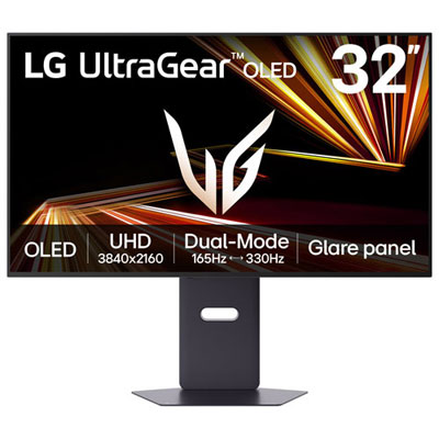 Open Box - LG 32" 4K UHD 165Hz 0.03ms GTG OLED G-Sync FreeSync Gaming Monitor (32GX850A-B) - Black