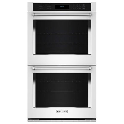 Open Box - Kitchenaid 27" 10 Cu. Ft. Double True Convection Electric Wall Oven (KOED530PWH) - White - Perfect Condition