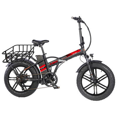 Gotyger Cargo Foldable Fat Tire Electric City Bike (500W Motor / 50km Range / 30km/h Top Speed) - Grey