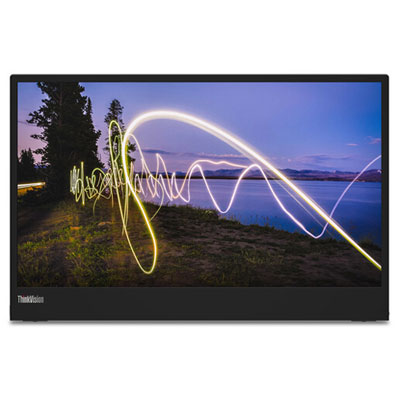 Boîte Ouverte - Moniteur Del Ips Hd Intégrale 60 Hz Gàg 14 Ms 15,6 Po Thinkvision M15 De Lenovo - Noir Corbeau