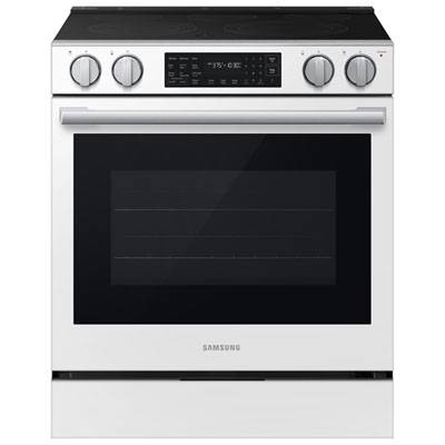 Samsung 30" 6.3 Cu. Ft. True Convention 5-Element Slide-In Electric Range (NSE80H63SWAC) - White Love!