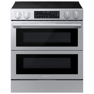 Samsung 30" 6.3 Cu. Ft. True Convection Slide-In Electric Range (NSE90H63DRAC) - Stainless Steel