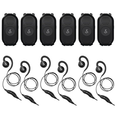 Cobra FRS 2-Way Radios with Headsets (CBRPX28062) - 6 Pack