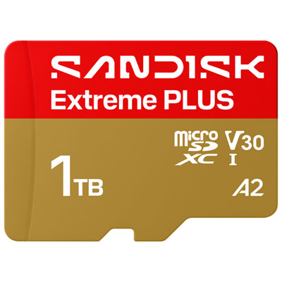 SanDisk Extreme Plus 1TB 250MB/s microSD UHS-I Memory Card 