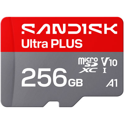 SanDisk Ultra Plus 256GB 200MB/s UHS-I microSD Memory Card Working great with our doorbell camera
