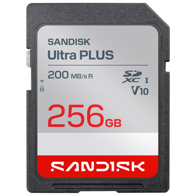 Carte Mémoire Sdxc 256 Go 200 Mo/s Ultra Plus De Sandisk
