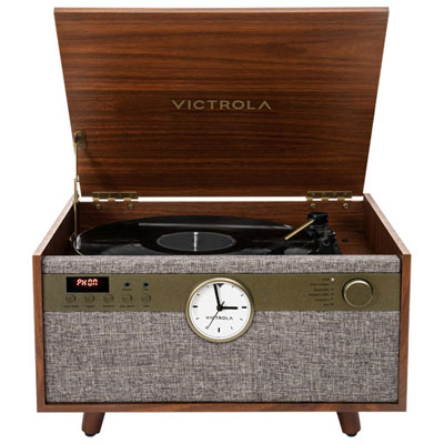 Open Box - Victrola Century 6-in-1 Belt Drive Turntable - Walnut - Only at Best Buy