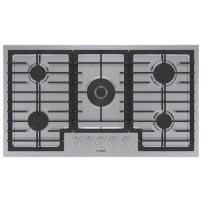 "Open Box - Bosch 36"" 5-Burner Gas Cooktop (NGM8659UC) - Stainless Steel - Perfect Condition"