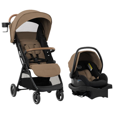 Evenflo Otto+ Travel System with LIteMax Infant Car Seat - Caramel Tan