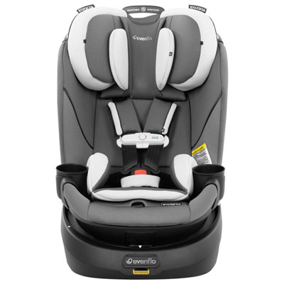 Evenflo Gold Revolve360 Slim Rotational 2-in-1 Convertible Booster Car Seat with SensorSafe - Pearl Grey