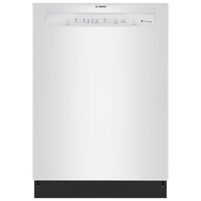 Bosch 100 Series 24" 52dB Front Control with PureDry Precision Spray Arms 2 Rack (SHE2ADF2) - White Best ma chine