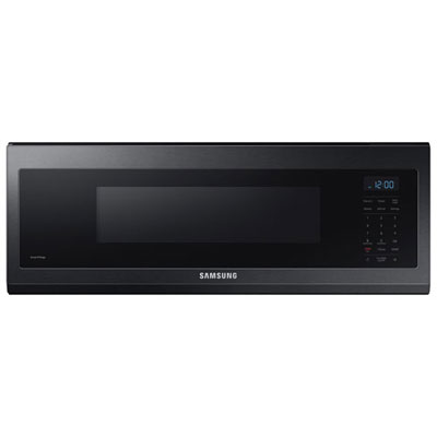 Open Box - Samsung Over-The-Range Microwave - 1.1 Cu. Ft. - Black Stainless Steel - Scratch & Dent