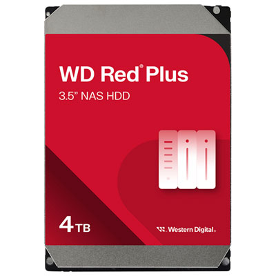 WD Red Plus 4TB 5400RPM SATA Internal NAS Hard Drive (WD40EFZZ)