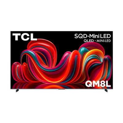 TCL 98" QM8L Series 4K UHD HDR SQD-Mini LED 144Hz Dolby Vision/Atmos Google TV Smart TV (98QM8L) - 2026 - Great for Movies & Gaming Best TV ever