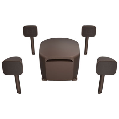 Klipsch Courtyard 4.1 Landscape All-Weather Outdoor Speakers - Brown Matte
